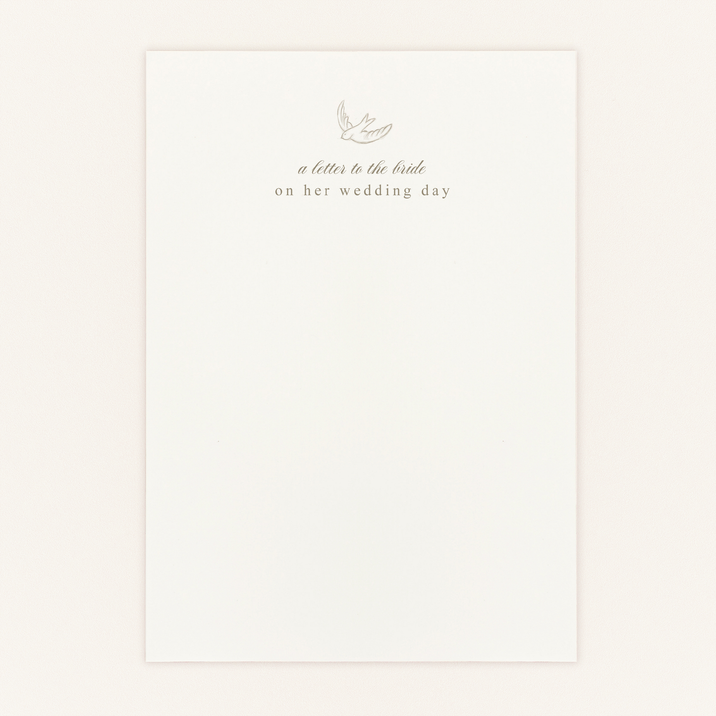 A Letter to the Bride Letterhead