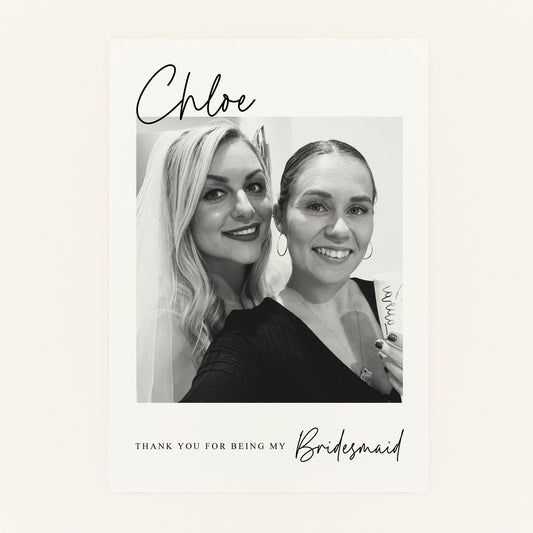 Bridal Party Thank You Photo Postcard