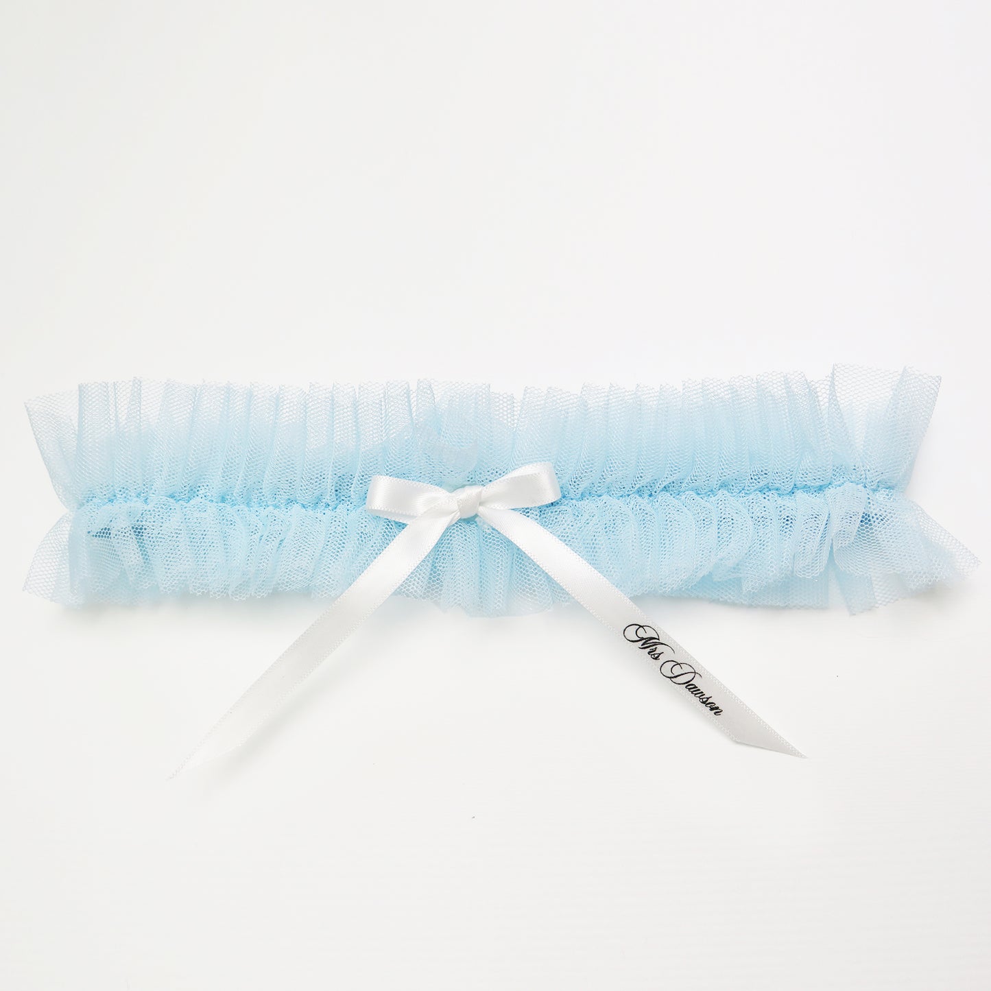 Blue Personalised Wedding Garter