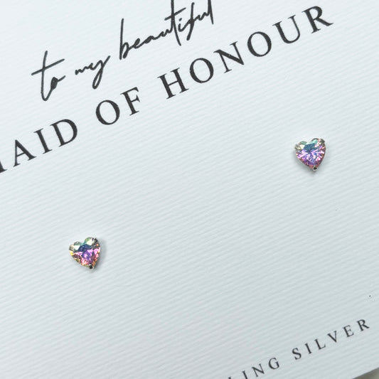 Aurora Sterling Silver Heart Earrings – Sample Sale