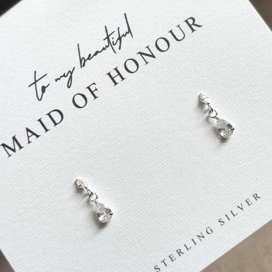 Mini Crystal Teardrop Earrings – Sample Sale