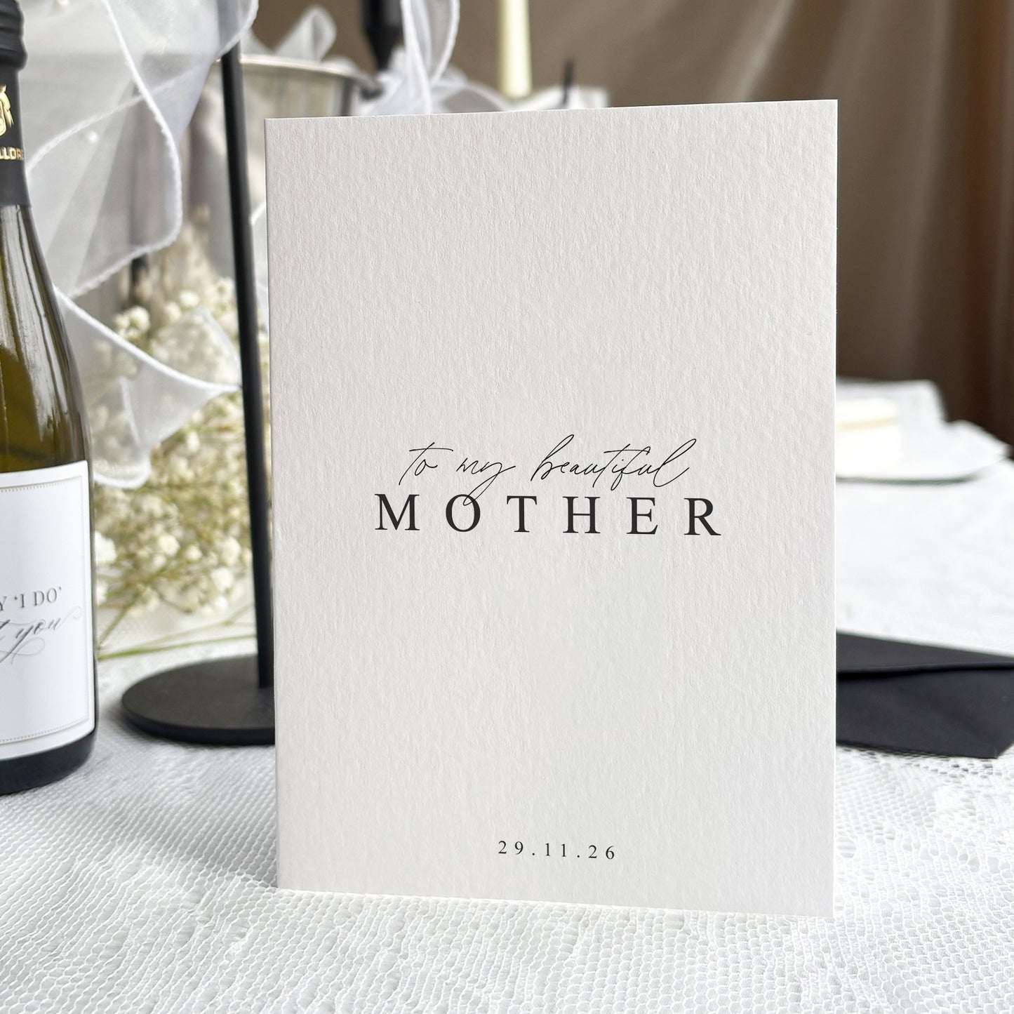 To My Mother Personalised Wedding Card