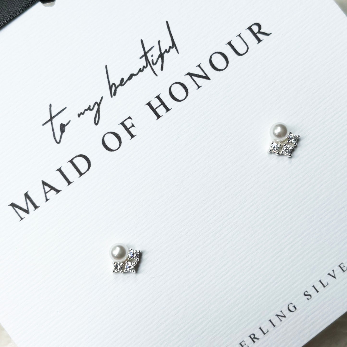Triple Crystal & Pearl Earrings – Sample Sale