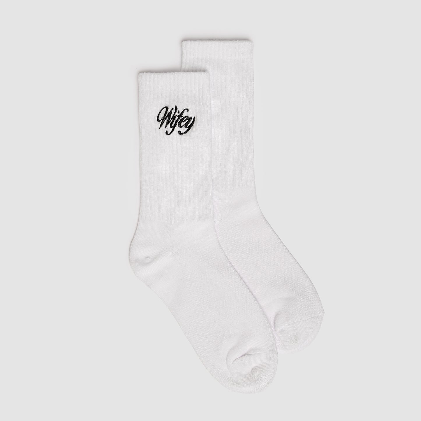 Wifey Embroidered Socks – Classic White Crew