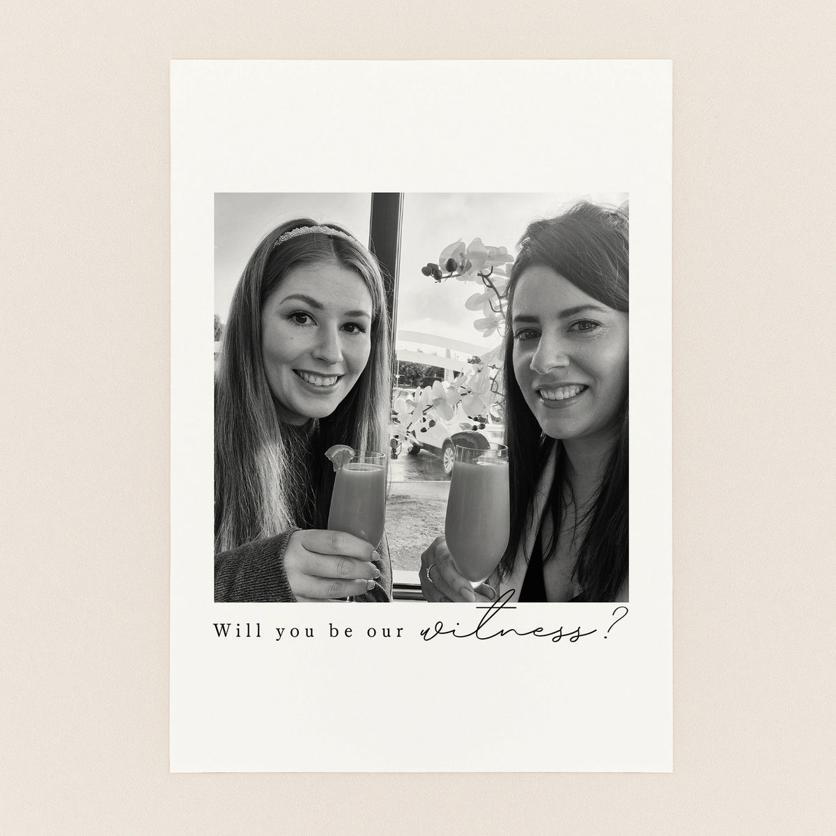 Will You Be Our Witness? Personalised Proposal Card