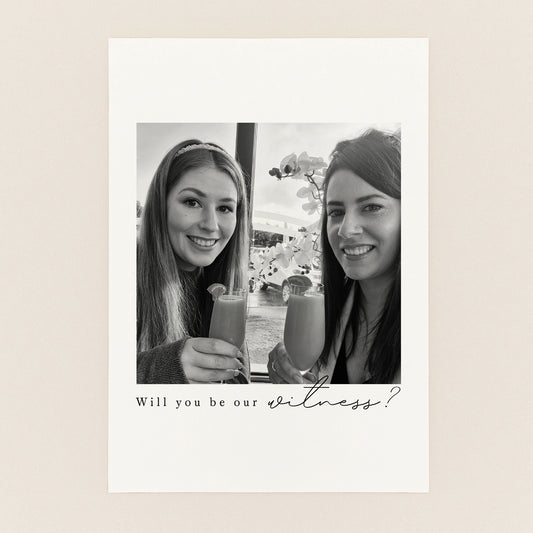 Will You Be Our Witness? Personalised Proposal Card